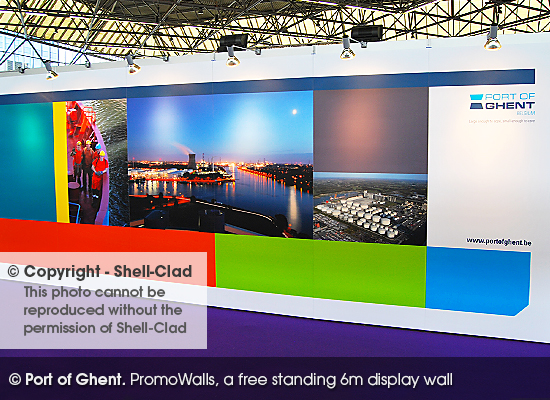 PromoWalls, a free standing 6m display wall